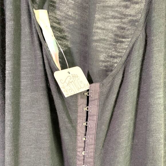 FP Beach Free People Maxi Dress Women SP Gray Venus Cut Side Slit Sleeveless NWT - Picture 8 of 9